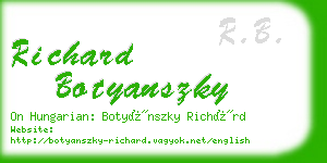 richard botyanszky business card